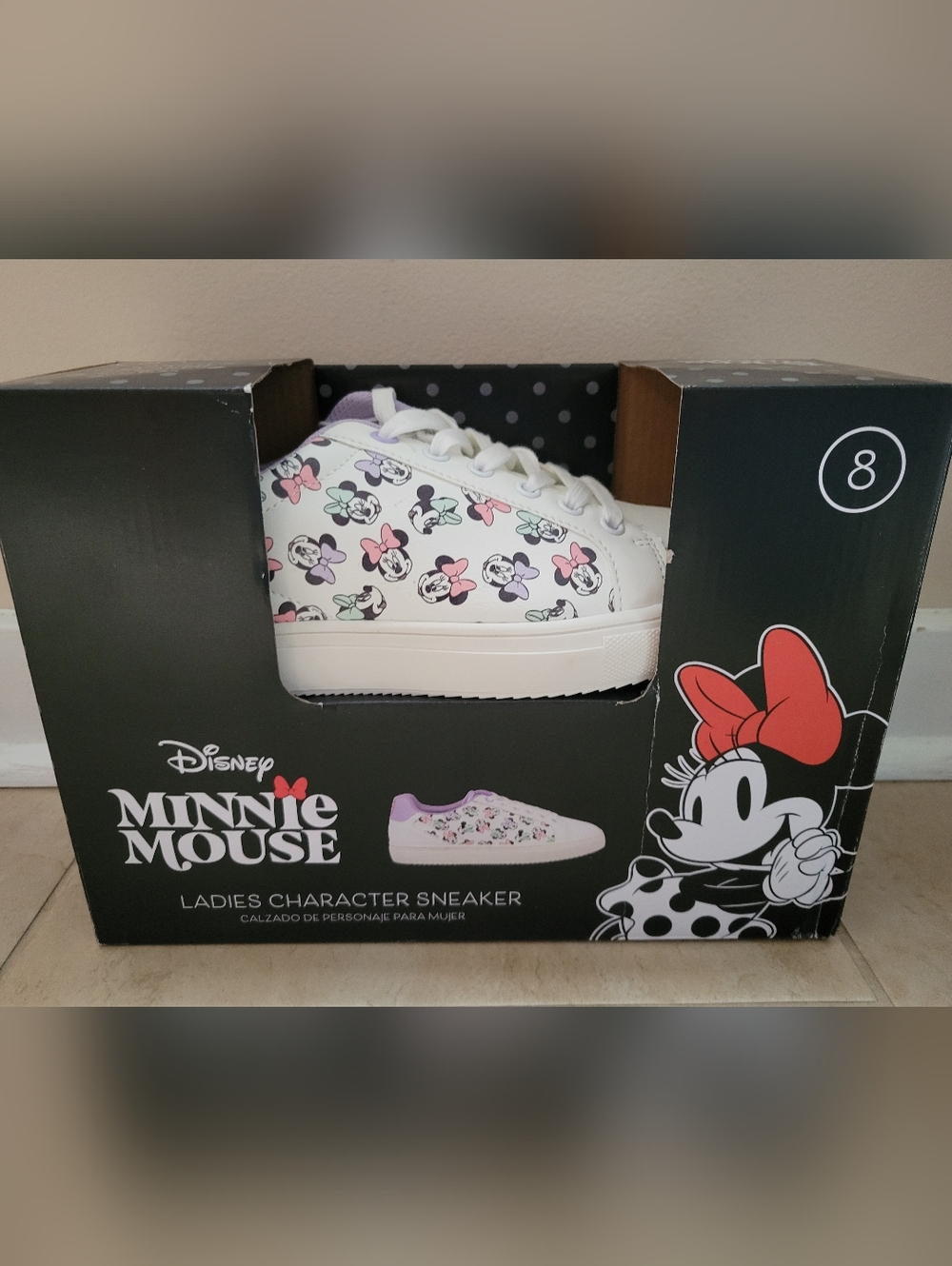 Disney Minnie Mouse Ladies Character Sneakers-Size 8